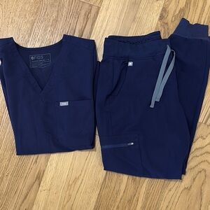 Figs Navy Blue Scrub Set Medium